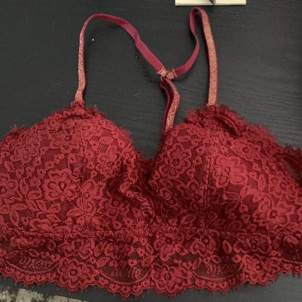 Aerie Maroon Lace Bralette